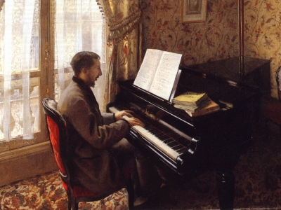 Caillebotte - Young Man Playing the Piano
