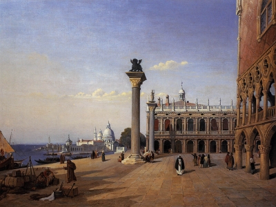 Corot - Venice  La Piazzetta
