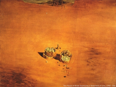 Dali - Two Pieces of Bread Expressing a Sentiment of Love
