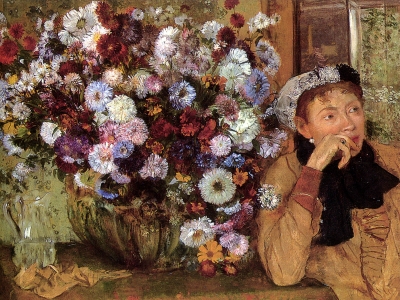 Degas - Woman with Chrysanthemums 001
