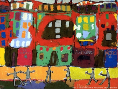 Dubuffet - View of Paris with Furtive Pedestrians
