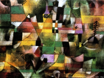 Klee - Landscape of Yellow Chuch Tower
