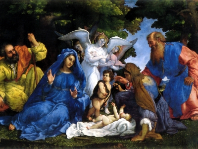 Lotto - Holy Family with Angels
