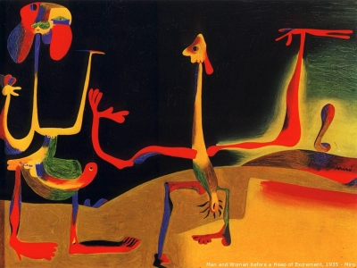 Miro - Man and Woman before a Heap of Shit
