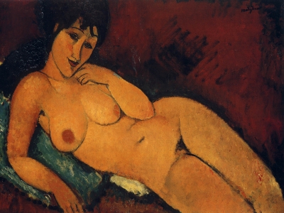 Modigliani - Nude on a Blue Cushion
