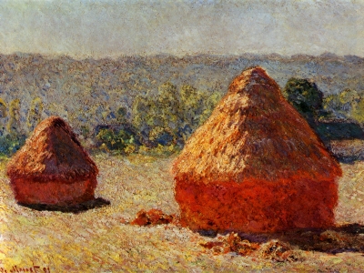 Monet - Haystacks  End of Summer  Morning
