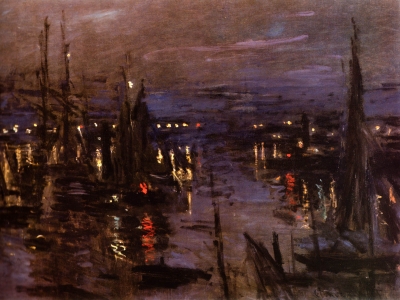 Monet - Le Havre Harbor at Night
