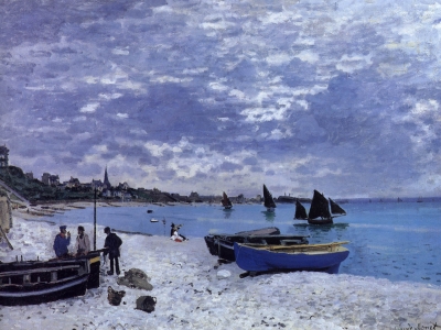 Monet - The Beach at Sainte-Addresse
