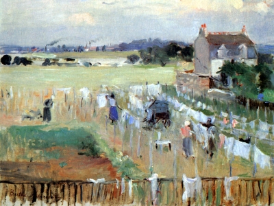 Morisot - Laundresses Hanging Out the Wash
