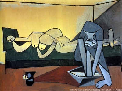 Picasso - Reclining Nude and Woman Washing her Feet
