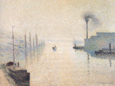 Pissarro - L Ile Lacroix at Rouen  Fog
