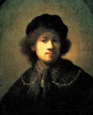 Rembrandt - Self Portrait  younger 
