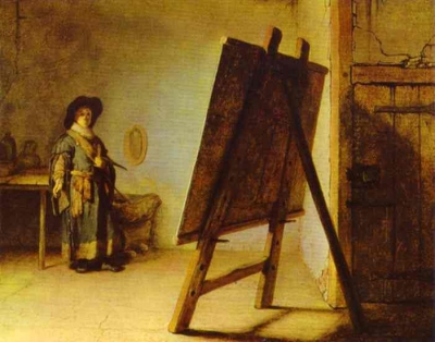Rembrandt  An Artist in His Studio  c 1629  Oil on canvas
