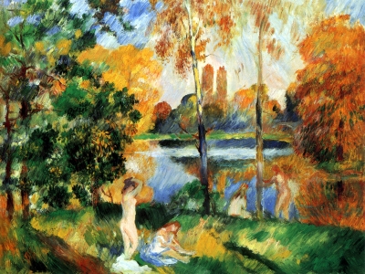 Renoir - Landscape with Female Bathers
