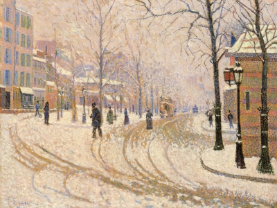 Signac - Snow on Clichy Boulevard
