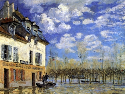 Sisley - Boat in the Flood at Port-Marly
