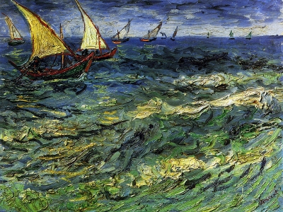 Van Gogh - Fishing Boats near Saintes-Maries
