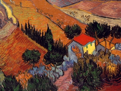 Van Gogh - Landscape with House and Ploughman
